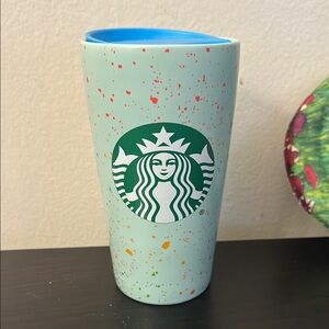 STARBUCKS Rare 2022 Ceramic Rainbow Terrazzo Tumbler